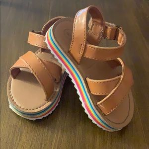 🌈 Rainbow bottom Toddler Cat & Jack Sandals
